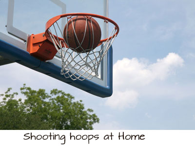 shooting hoops at home