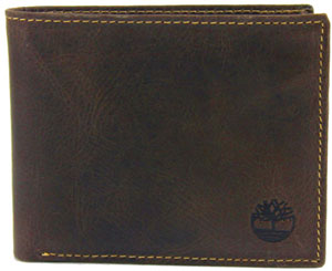 Timberland Men's Black Antique Leather Slimfold Pass case Bifold Wallet