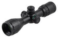 UTG 3-9x32 Compact CQB Bug Buster AO RGB Scope with Med. Picatinny Rings, 2" Sunshade