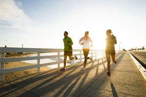 running with sunglasses