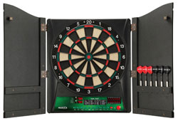 Regent-Halex Millennia 1.0 Electronic Dartboard in Wood Cabinet