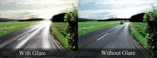 glare comparison on the road