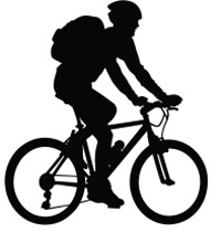 mountainbiker silhoutte