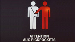 pickpockets sign