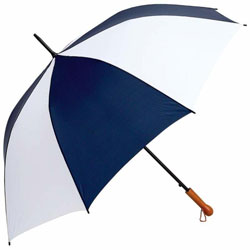 All-Weather Elite Series 60 inch Navy and White Auto Open Golf Umbrella