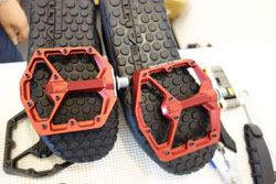 biking shoes and pedals