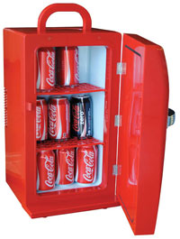 Coca Cola CCR-12 Retro Fridge, Red open