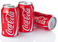 coca cola beverage cans