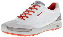 ECCO Men's Biom Hybrid II Golf Shoe,White/Fire