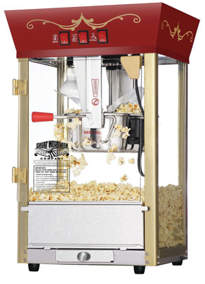 Great Northern Popcorn Red Matinee Movie Theater Style 8 oz. Ounce Antique Popcorn Machine