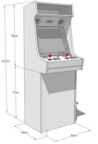 arcade machine dimensions