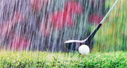 rain on golf course