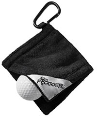 Frogger Golf Amphibian Ball Towel - Black