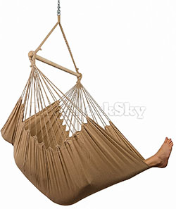 Hammock Sky XXL Hammock Chair with Hanging Hardware and Drink Holder (Iced Coffee)