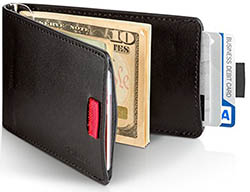Distil Union Wally Bifold - Slim Genuine Leather Wallet for Men with Money Clip