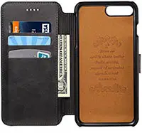 Leather Wallet Phone Case with Flap Cover (Stand View Case) for iPhone 6/6S/iPhone 6 Plus/6S Plus/iPhone 7/7 Plus