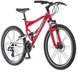 Schwinn Protocol 1.0 Men's Dual-Suspension Mountain Bike (26-Inch Wheels, Red)