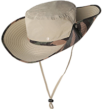 fishing hat for additional eye protection from the sun