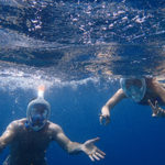 full face snorkel mask used under water