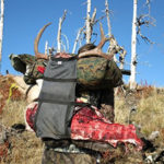 Hunter carrying a backpack