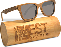 4est shades Wood Sunglasses made from Maple -100% polarized lenses in a wayfarer that floats