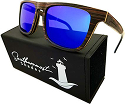 Southernmost Shades Natural Wood Sunglasses for Men - Wooden Frame - Genuine Polarized Lenses