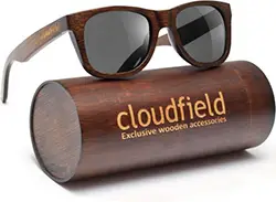 cloudfield Wood Sunglasses Polarized for Men and Women - Bamboo Wooden Wayfarer Style