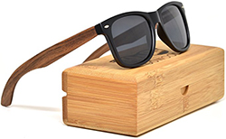 gowood Walnut Wood Wayfarer Sunglasses For Men & Women with Polarized Lenses