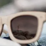 sunglasses with a high quality wooden frame