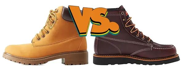 Wedge sole versus heel sole work boots