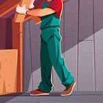Carpenter wearing steel toe sneakers
