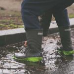 Farm worker wearing proper boots