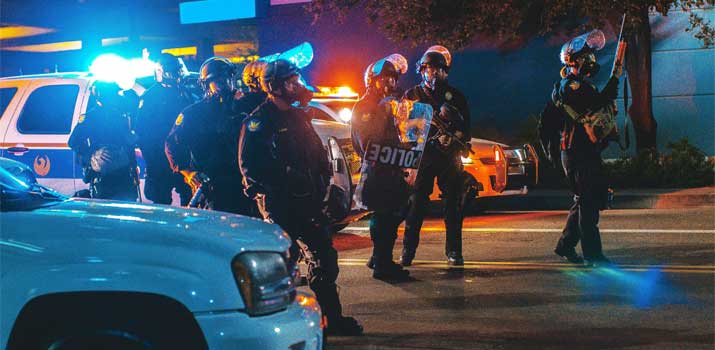 Police men wearing proper shoes for the job