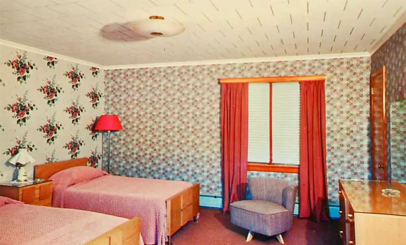 Wallpapered Ceiling 70s